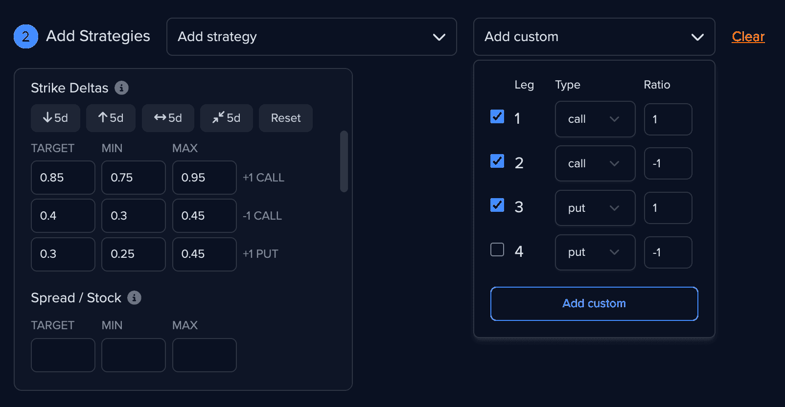 Custom collar criteria