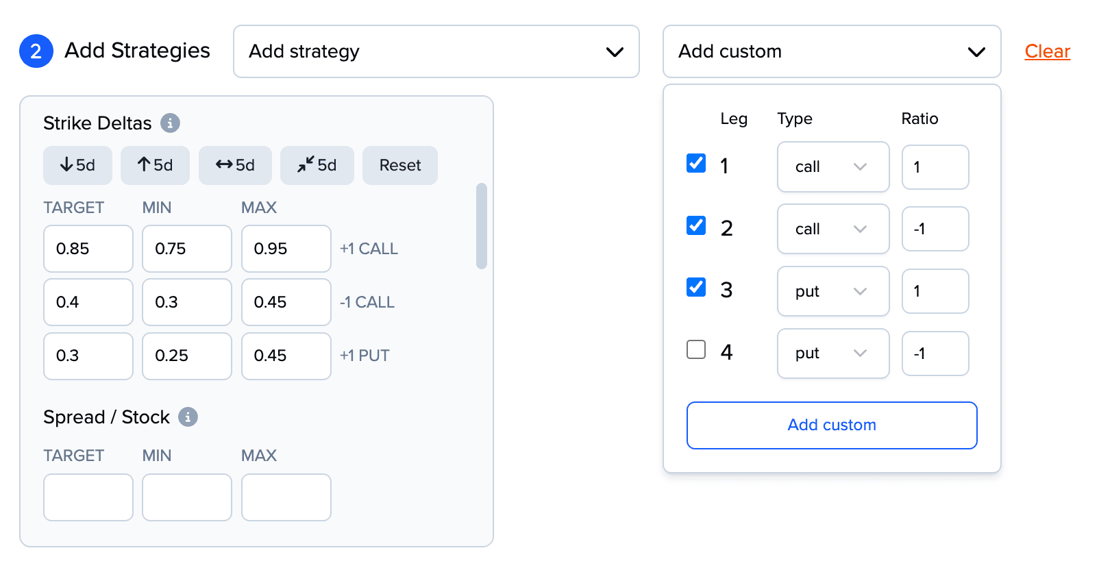 Custom collar criteria