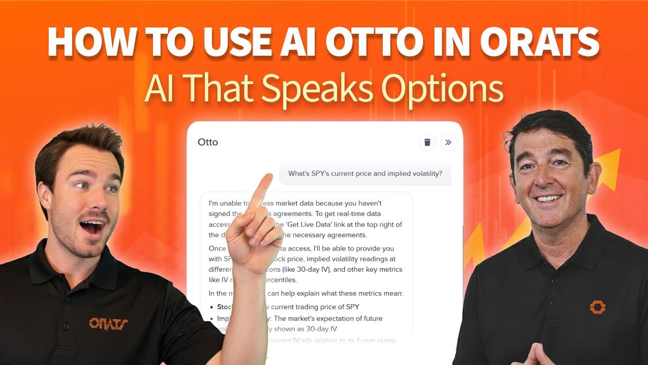 How To Use AI Otto In ORATS To Help Your Options Trading | Driven By Data Ep. 95